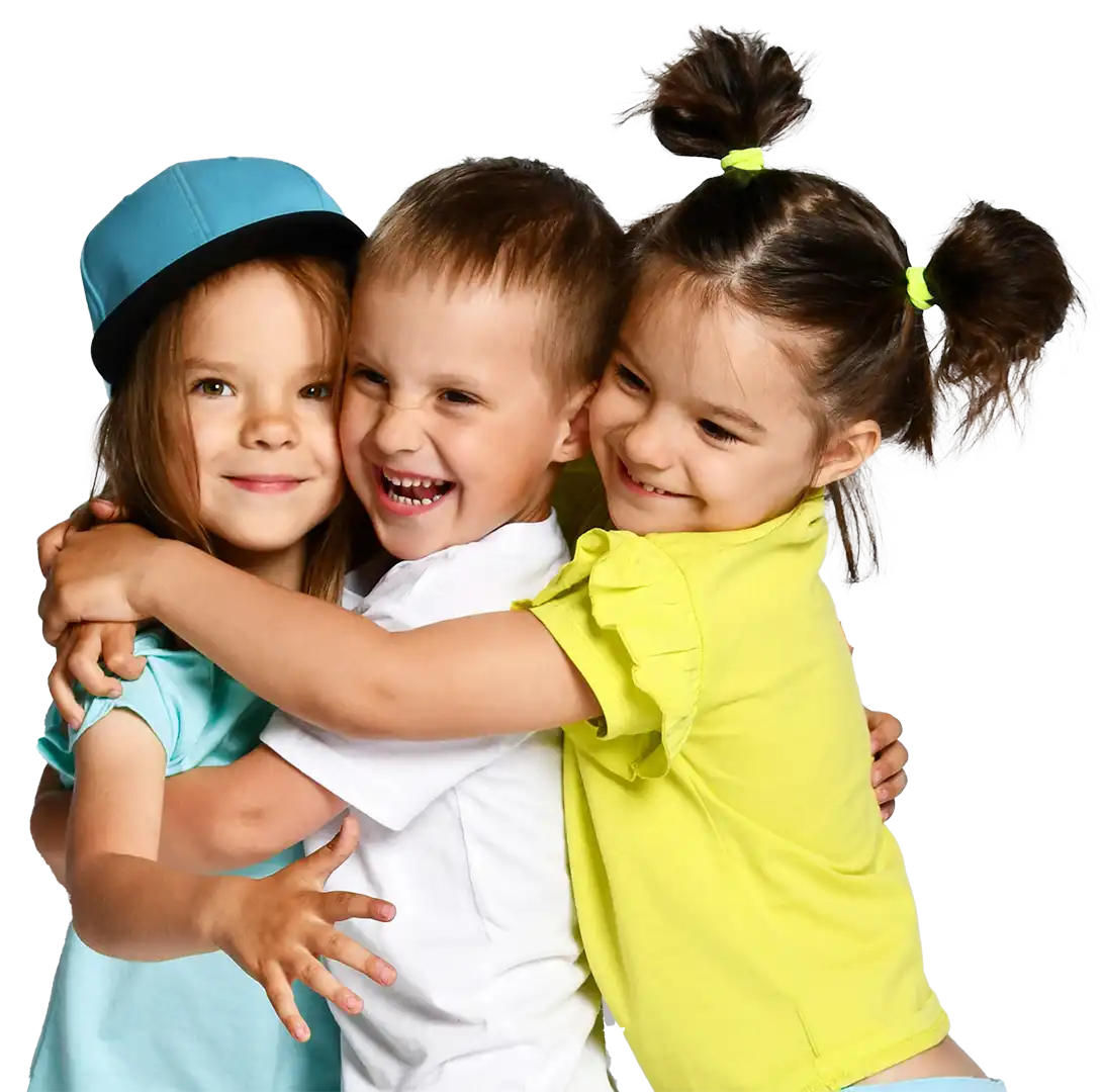 Gruppe von fröhlichen Kindern